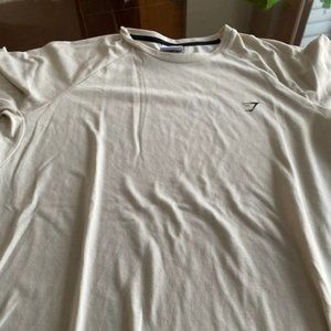 Gym Shark Dri Fit Gold Mens Medium T Shirt Like new Condition